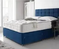 Double bed with mattress headbord